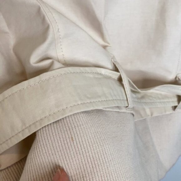 Addition Elle Women Ivory Short Double Breasted Trench Coat Jacket Plus Size X - Picture 10 of 16